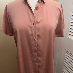 Uniqlo Coral Button-Up Shirt